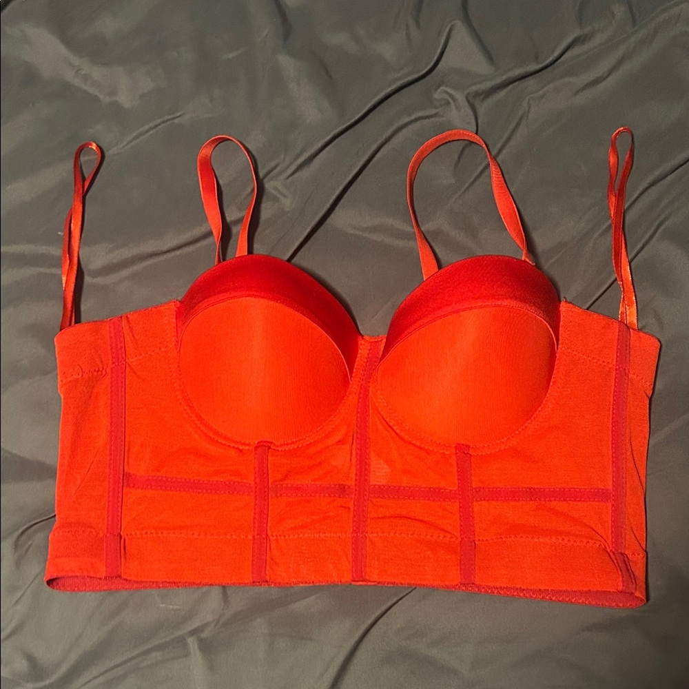 SHEIN Fiery Red Bustier